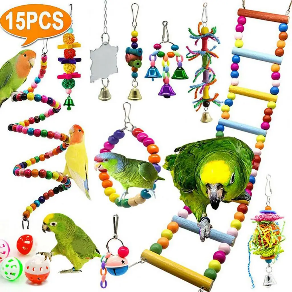 Bird Toy Accessories Suitable Chewing Parrot Shredder Ladder Shredding Cockatiel