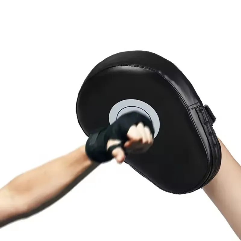 1Pcs Kick Boxing Gloves Pad Punch Target Bag PU Leather Karate Muay Thai Sanda Training Equipment Adjustable Strap For Adult Kid