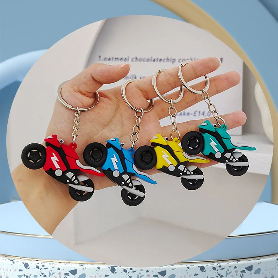 Motorcycle Keychain – Cool Motorbike Pendant, Mini Bike Key Ring, Gift for Riders, Bikers, Men, Friends, Bag Decoration