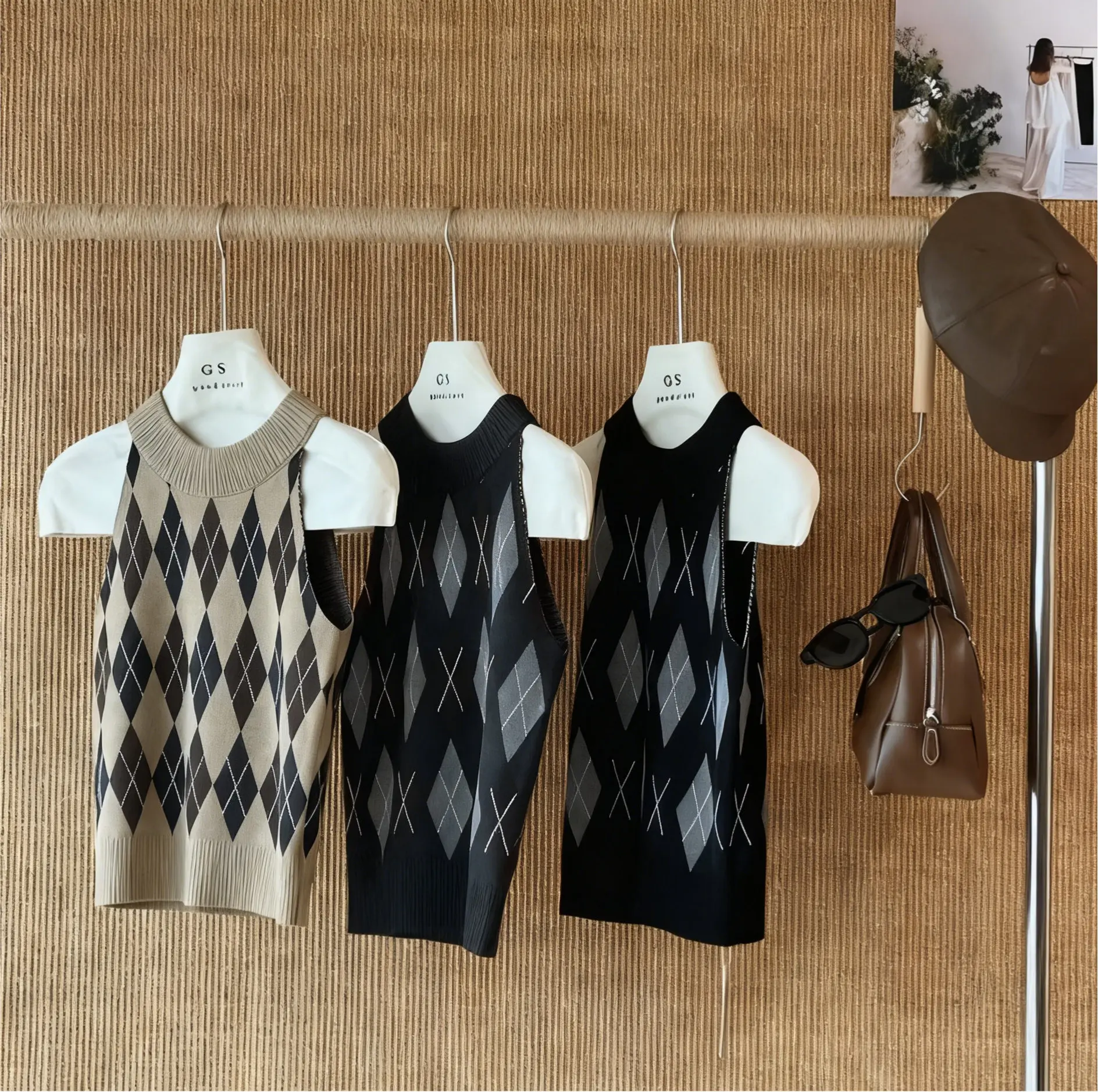 

Жилет-свитер женский в корейском стиле, весенний, базовый, асимметричный, стильный, с узлом, в полоску, с высоким воротником, в стиле преппи, с полуворотником, простой