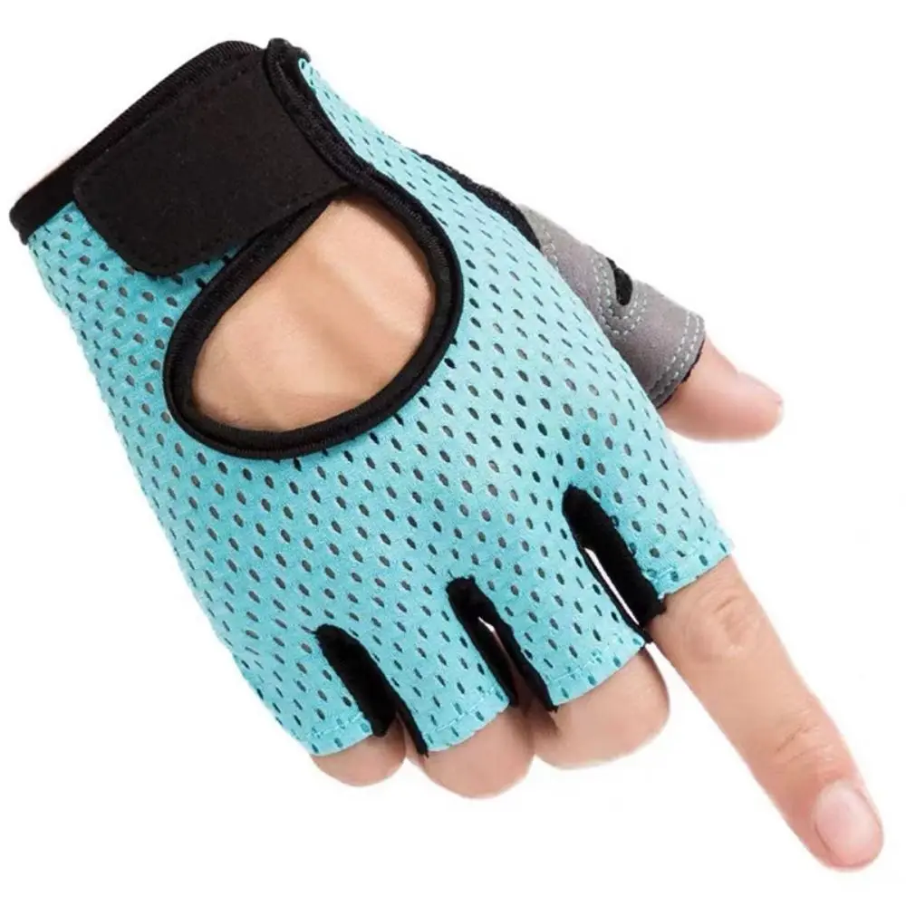 Breathable Weight Lifting Gloves Curved Open Back Shockproof Half Finger Workout Gloves Wearproof Non-Slip