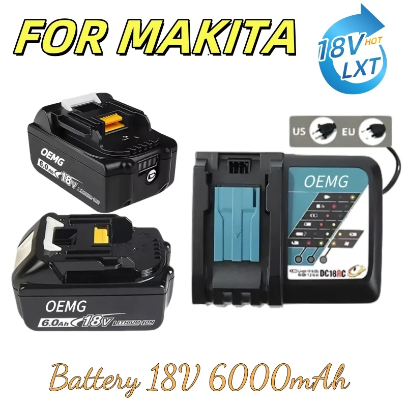

100% Genuine/Original FOR Makita 18V 6.0Ah LXT Battery: Compact Power Small design, 18V 6.0Ah. Great for precision work