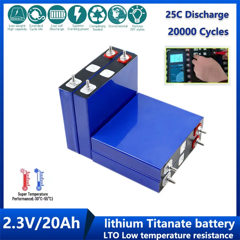 

Toshiiba-LTO 2,3 В 20 Ач 22 Ач аккумуляторные батареи LTO оригинальные высокоскоростные для низкой температуры и высокого уровня разряда