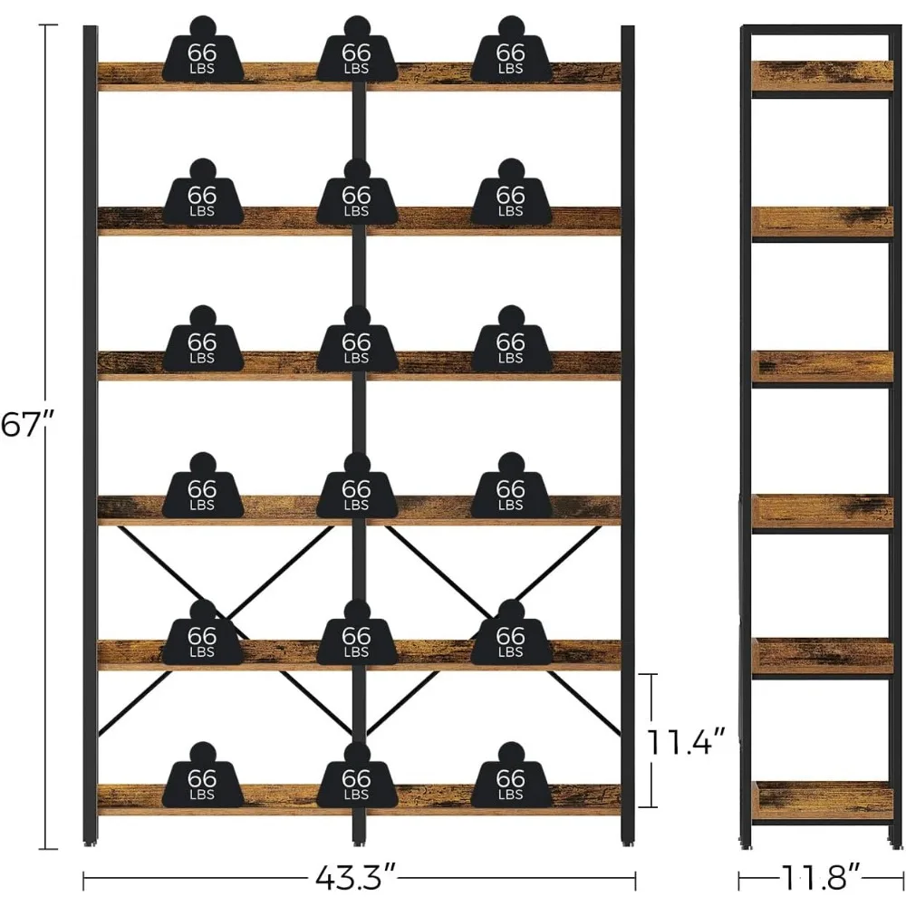 7 storey bookshelf 6 storey, 4 hooks, 67 