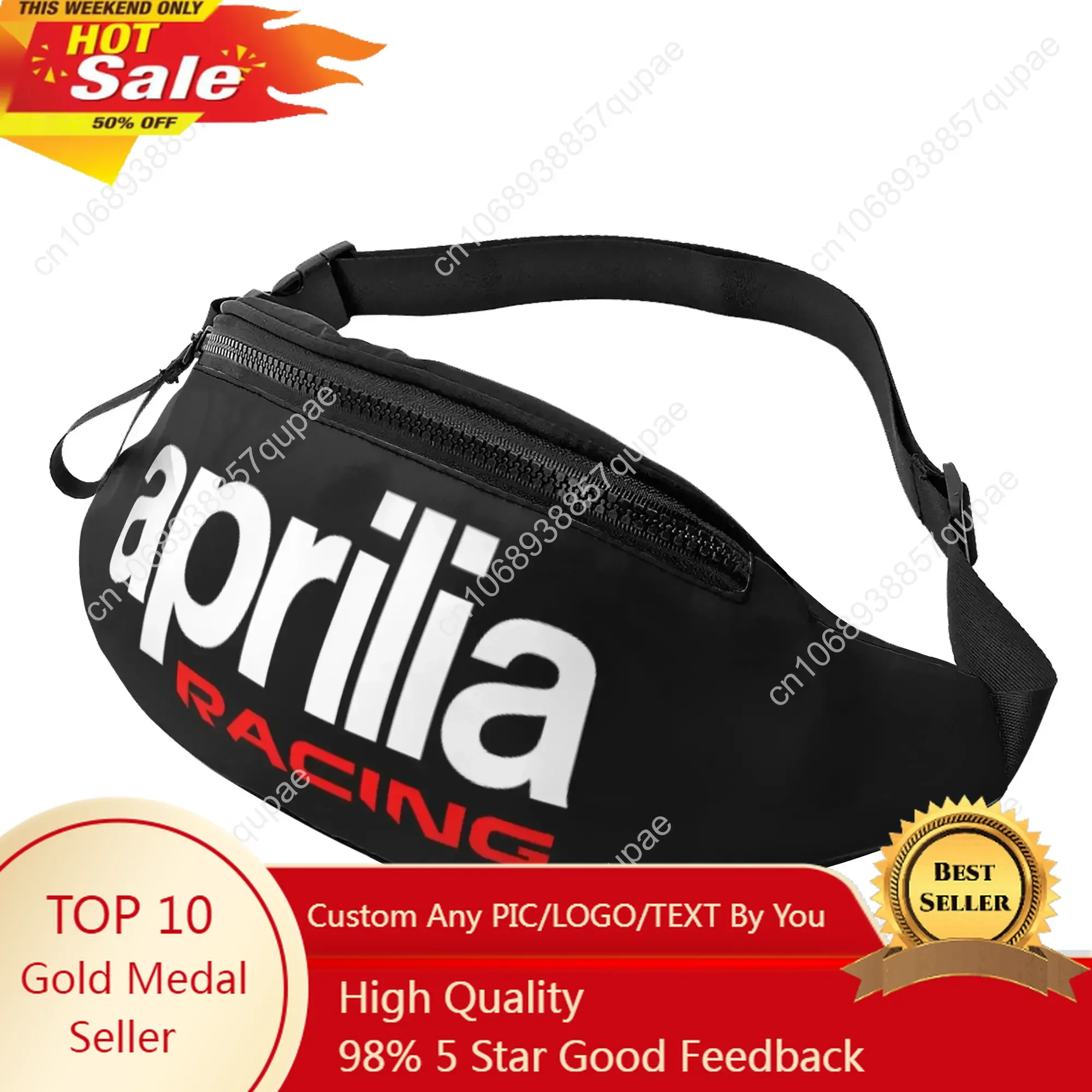 

Aprilia Racing Fanny Pack for Men Women Unisex Casual Waist Bag for Running Hiking Travel Walking Sport Fishing Waist Packs
