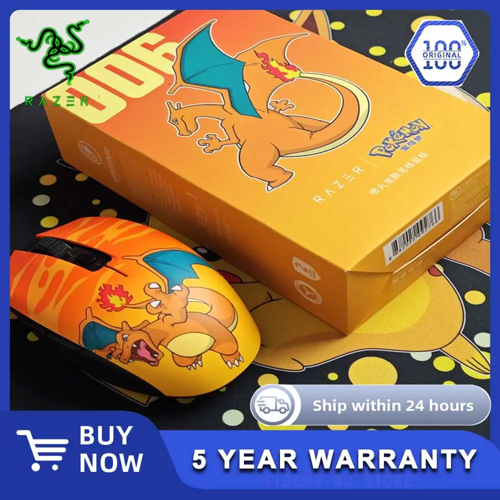

НОВАЯ беспроводная мышь Razer Pokemon Charizard Limited Edition Orochi V2, сверхлегкая беспроводная мышь с двумя беспроводными режимами Bluetooth USB