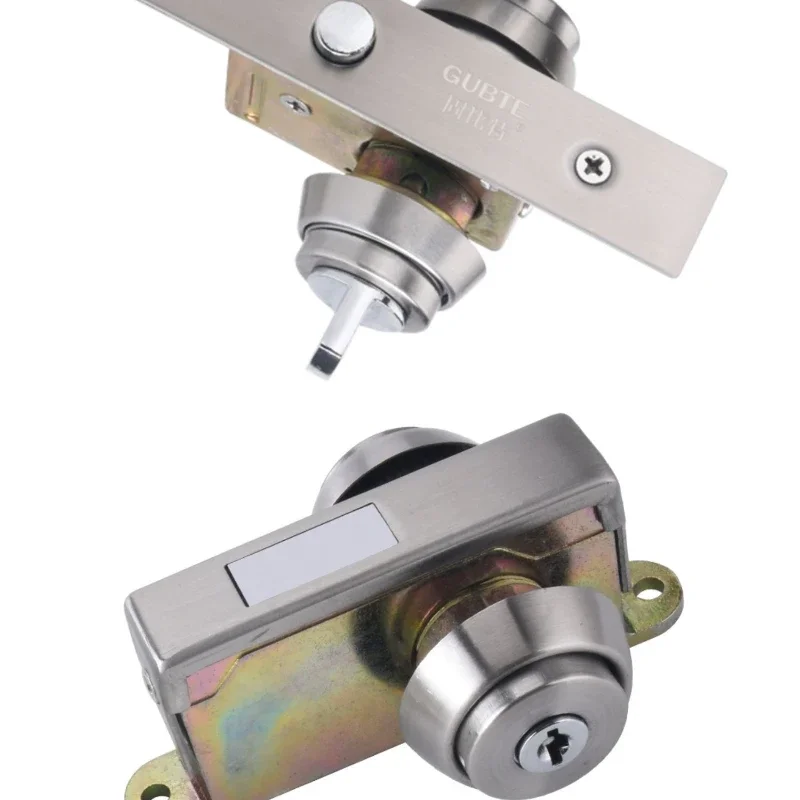 قفل باب بإطار زجاجي معدني ، زنبرك أرضي ، قفل باب غير مرئي ، أقفال أبواب مخزن ومكتب ، ملحقات أجهزة مع مفتاح #6