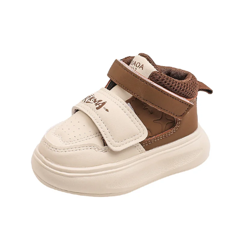 Neue Herbst Kinderschuhe Leder Unisex Kleinkind Jungen Mädchen Sneaker High-Help weiche Sohle atmungsaktive Mode lässig Kinder Sneakers