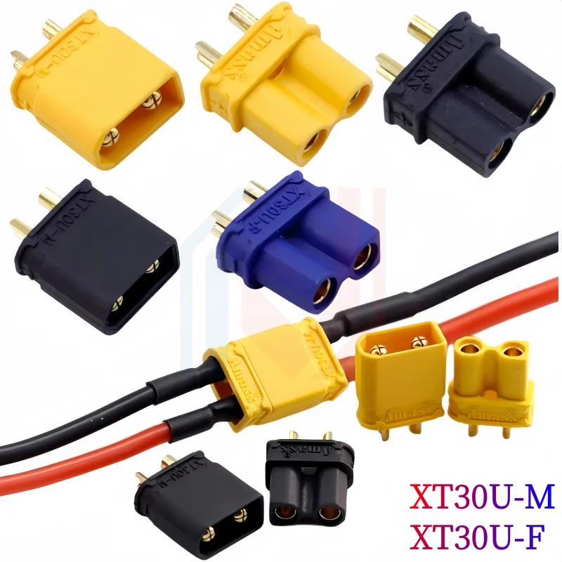 XT30U-M XT30U-F Connection Cable Lithium Battery Plug Cable Model Aircraft Motor Plug Energy Storage