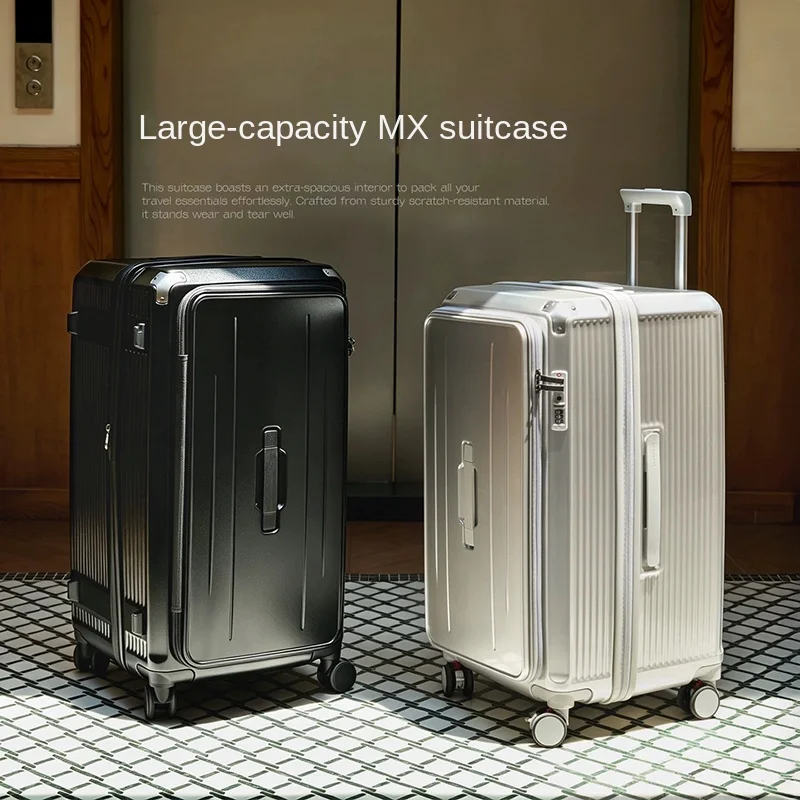 Extra-Large Capacity Travel Suitcase Long-distance Travel Checked Luggage Expandable Deep Storage 20/24/26/28 Inch Side-Opening