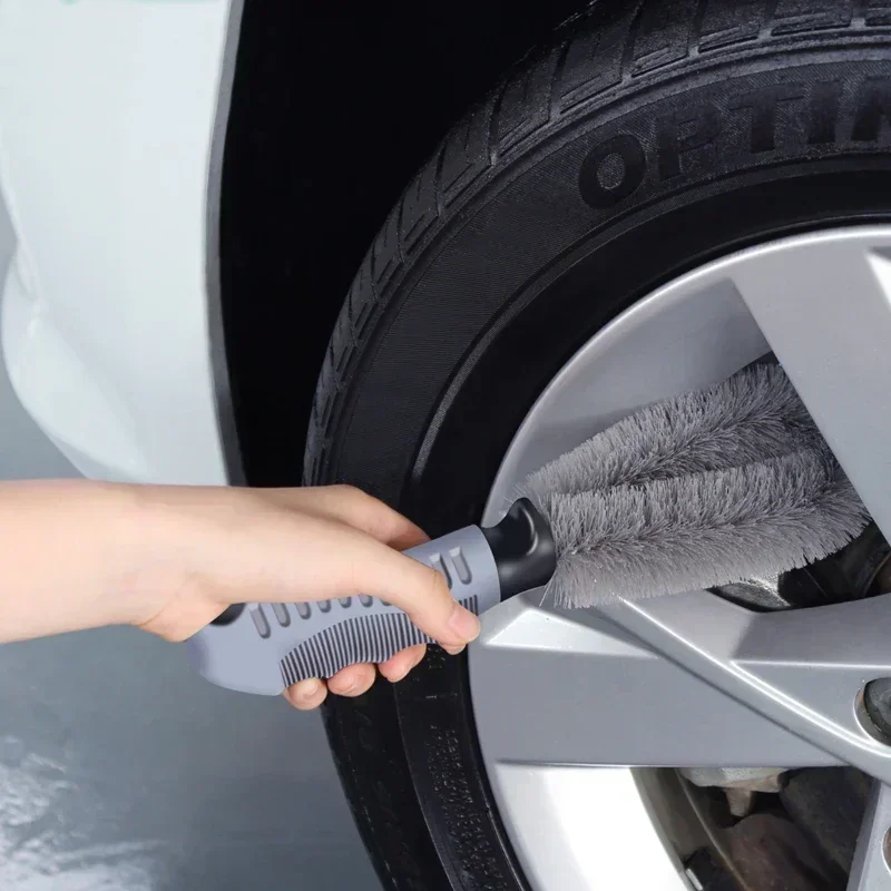 NOUVEAU Brosse de Nettoyage Professionnelle pour Jantes de Voiture – Entretien et Détail des Pneus – Nettoyage Humide ou Sec des Jantes et des Pneus – Accessoire Essentiel