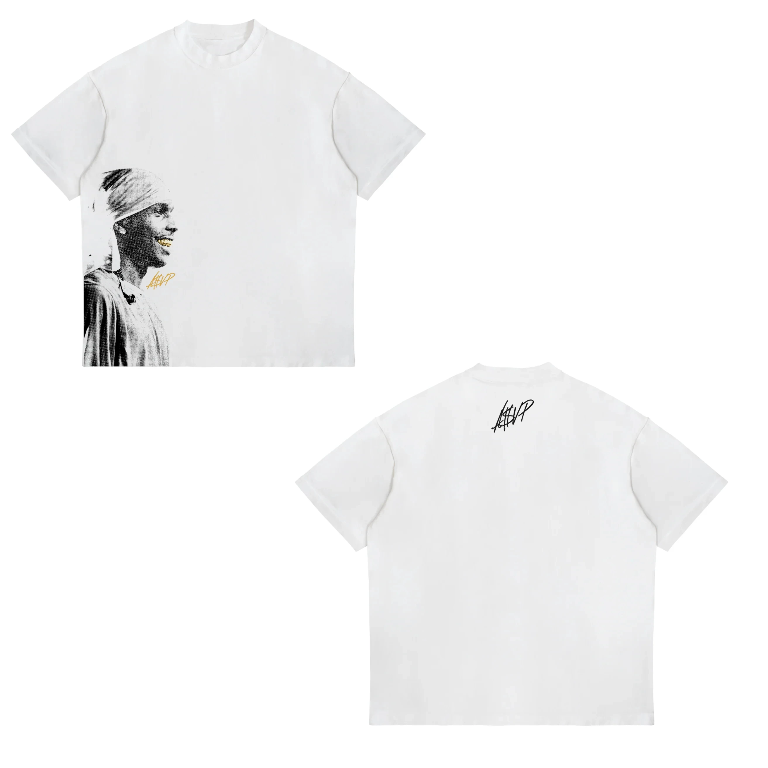 2026 New ASAP ROCKY Short-sleeved T-shirt HIP HOP High Street Men Women Gothic Tees A$AP Portrait Loose Casual Harajuku Tops view 3