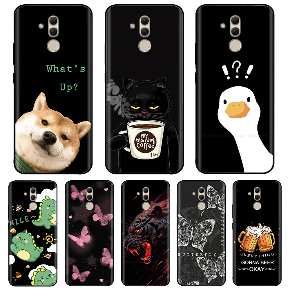 Para Huawei Mate 20 Lite Funda bonita Panda Rabbit Funda de teléfono para Huawei Mate 20 Mate20 Pro Funda Fundas traseras de silicona líquida suave