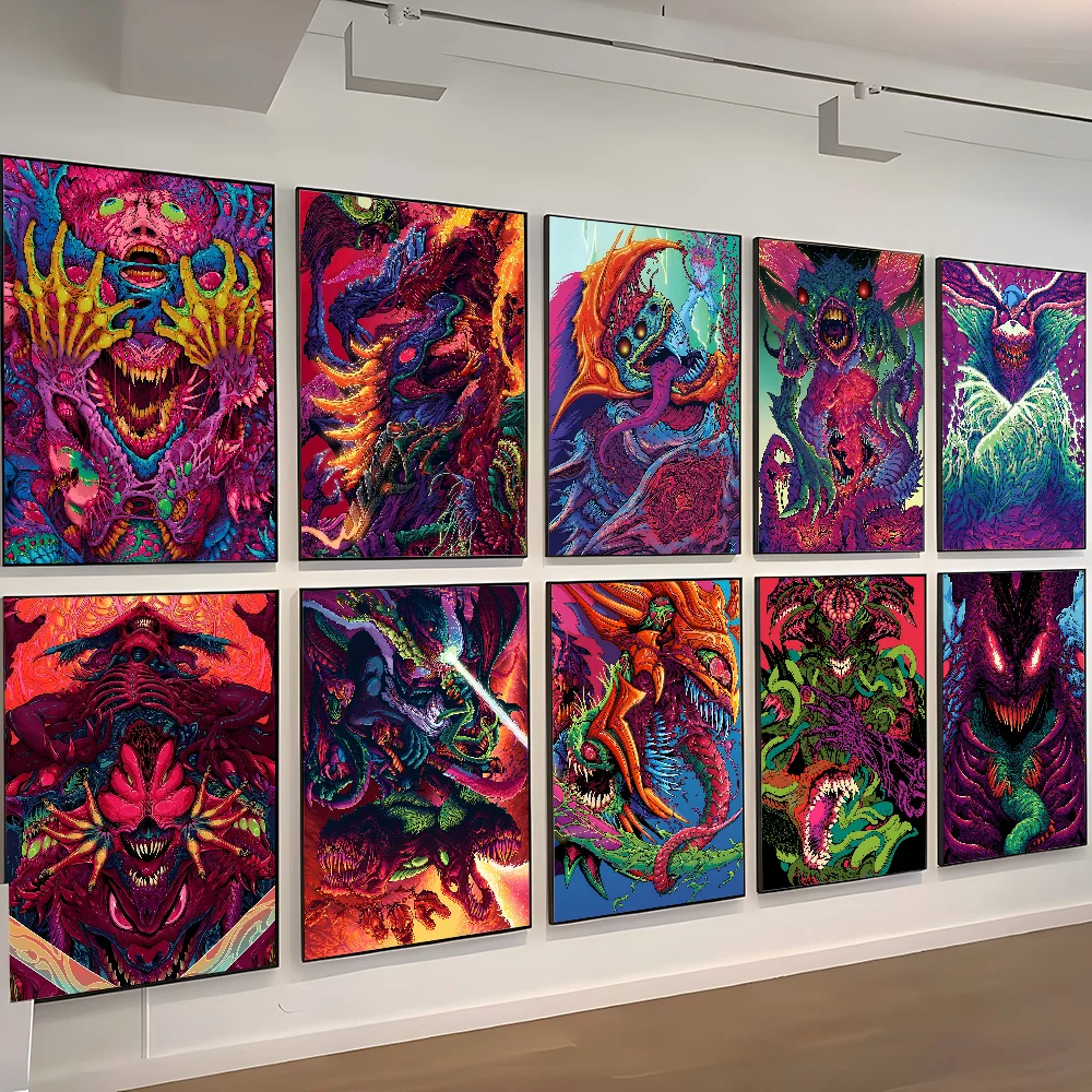 Игра C-CSGO Hyper Beast плакат самоклеящаяся художественная водостойкая бумажная наклейка кофейня бар декор стены комнаты