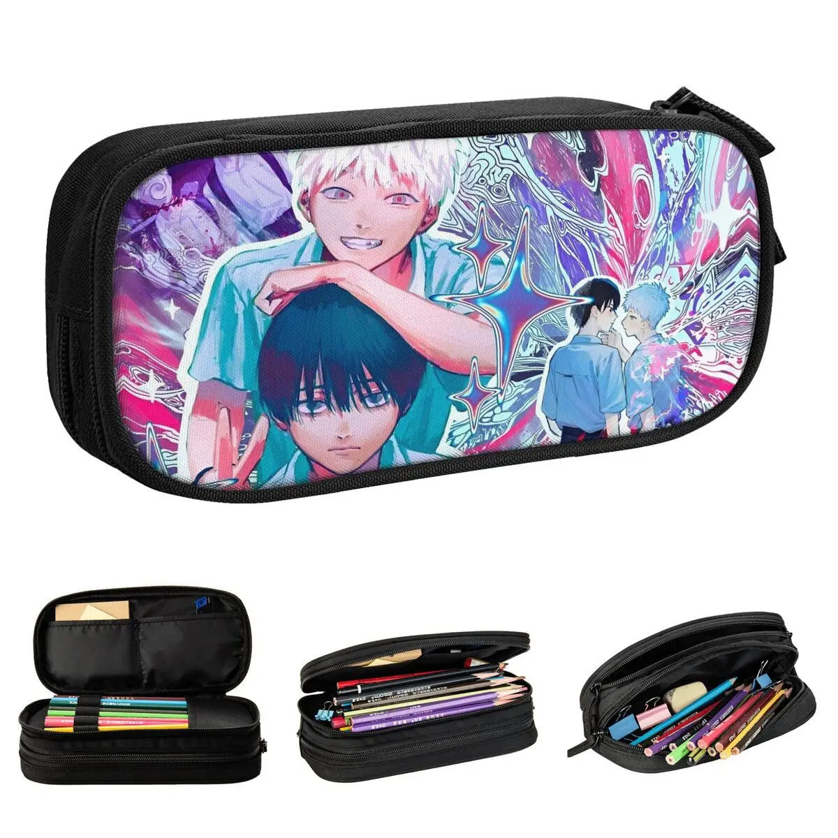 Manga The Summer Hikaru Died Pencil Case Creative Anime Pen Box Bag Girls Boys Big Capacity School Supplies Zipper Pencilcases