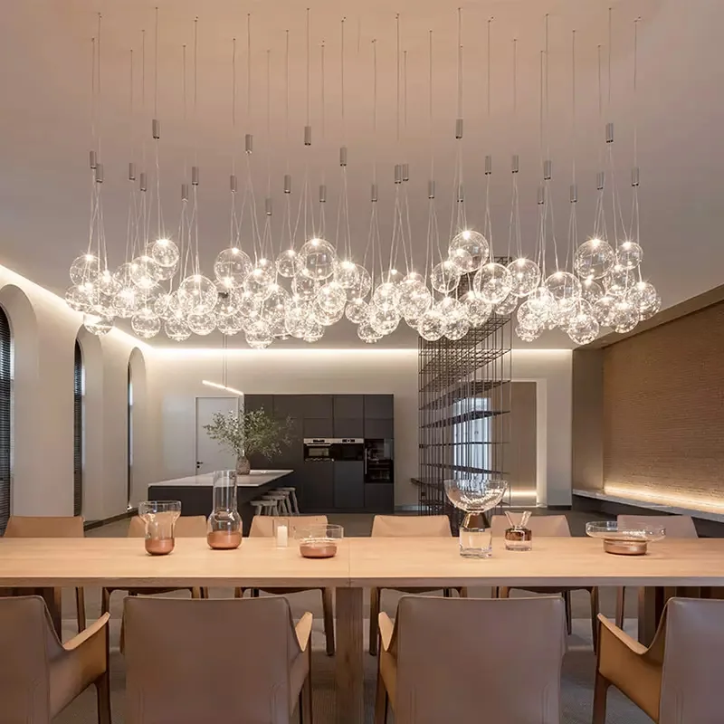 

Romantic Cyberpunk Style Minimalist Design Bubbles Ceiling Pendant Lights Home Decor LED Dimmable Art Lights For Dining Room