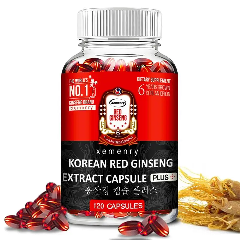 Extracto de ginseng rojo coreano: apoya aumentar la energía, el estado de ánimo, la resistencia y el rendimiento, la masa muscular mejorada