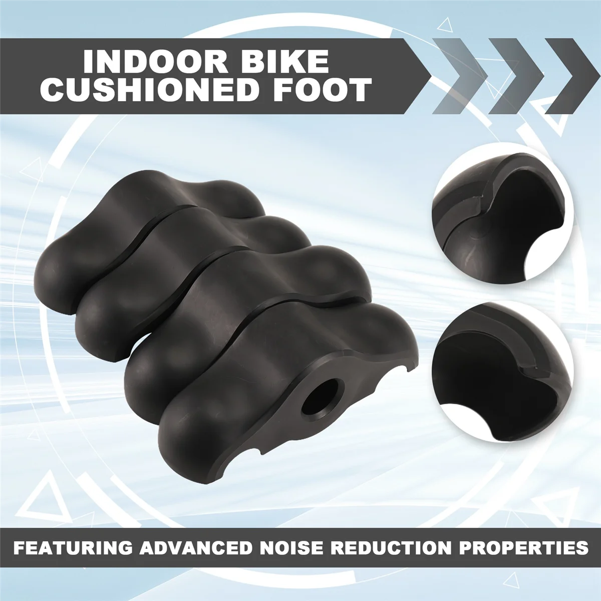 Almohadilla acolchada para pies para bicicleta de interior N18R, almohadillas para pies de tenis para suelo antifricción y reducción de ruido para 4 Uds (sin la pelota)