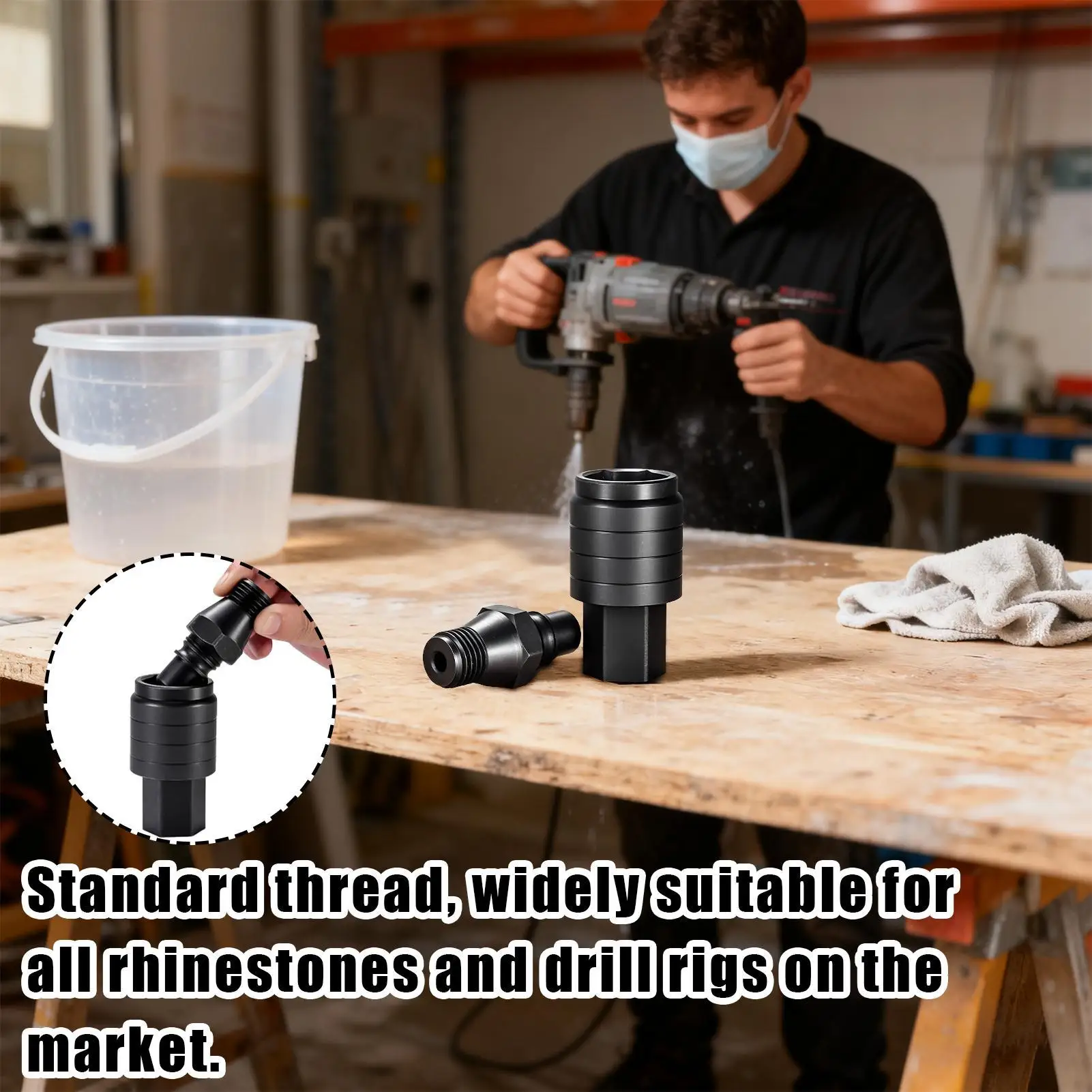 

Адаптер для дрели, 2 шт., мужской и женский разъем для сверла, промышленный разъем для битов для гаражных сантехнических проектов, обустройство дома