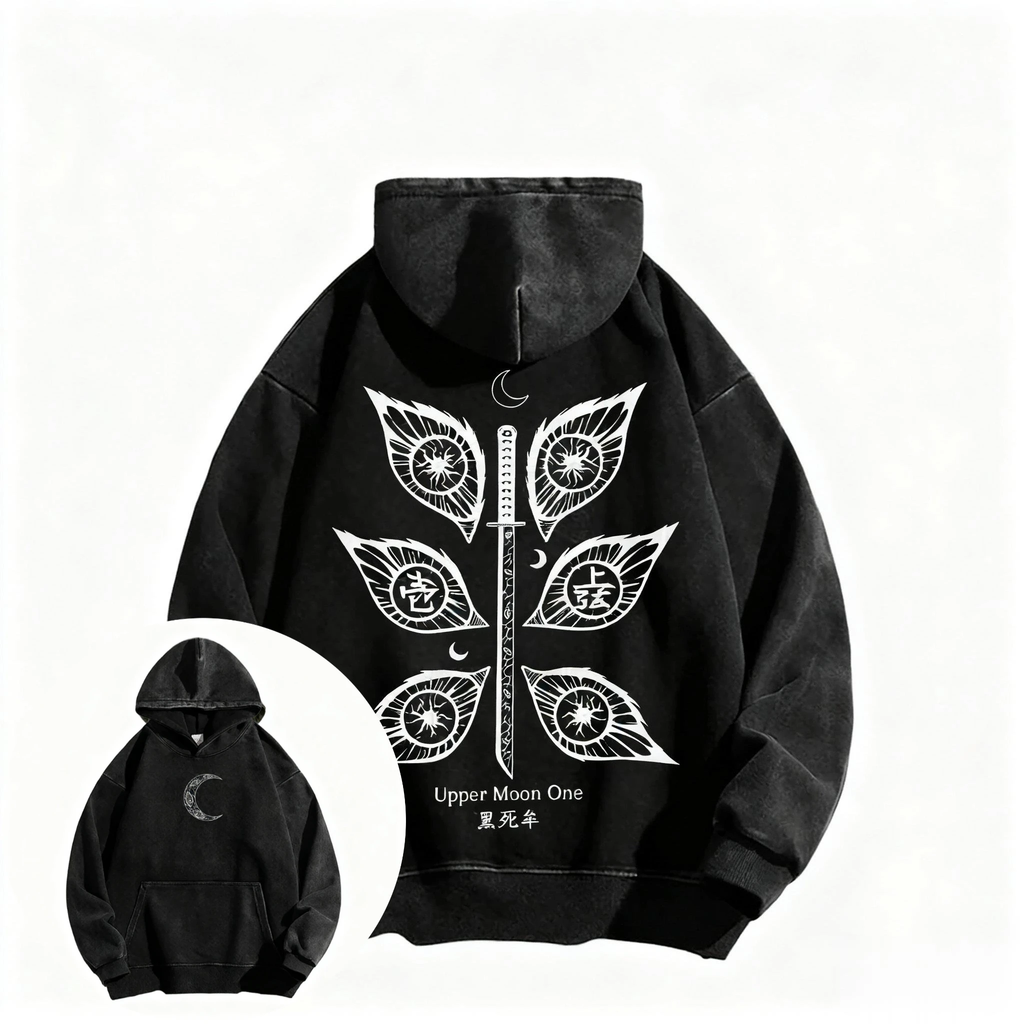 

Винтажная стираная толстовка с капюшоном, уличная одежда, «Убийца демонов», мужской и женский пуловер, повседневные топы большого размера Y2k, Harajuku, новинка осени, модные