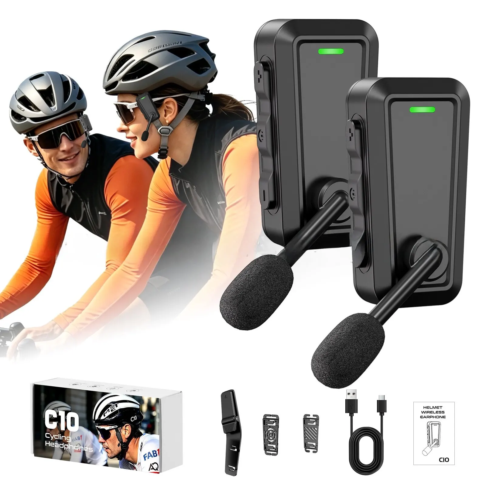 AliExpress NONE Motorcycle Helmet Bluetooth Headset Wireless BT Intercom Earphone Noise Reduction Music Sharing for Outdoor Cycling Bike Riding