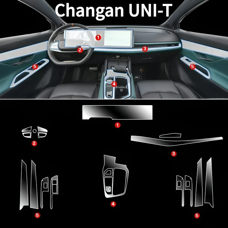 For Changan UNI-T 2023 Interior Protection Dashboard Multimedia GPS Navigation Transparent Scratch-Resistant Film Modification