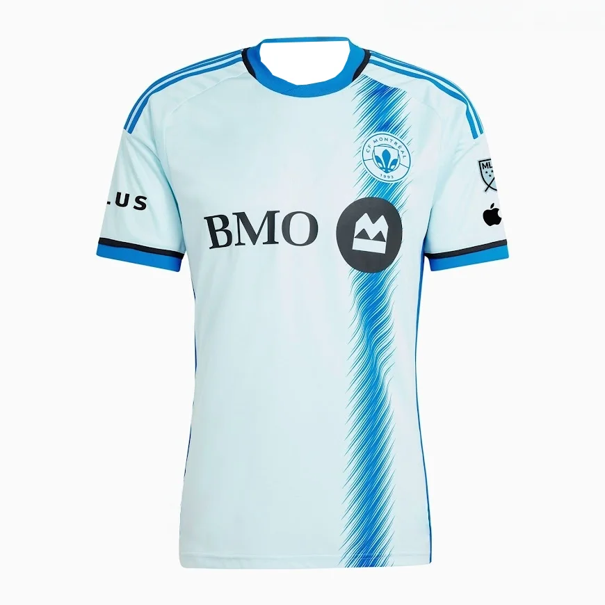 CF Montreal Away Jersey 2025/26 Men's Soccer Shirt BMO Sponsor  Football Jersey Fan Version White Blue Dot Pattern Kit