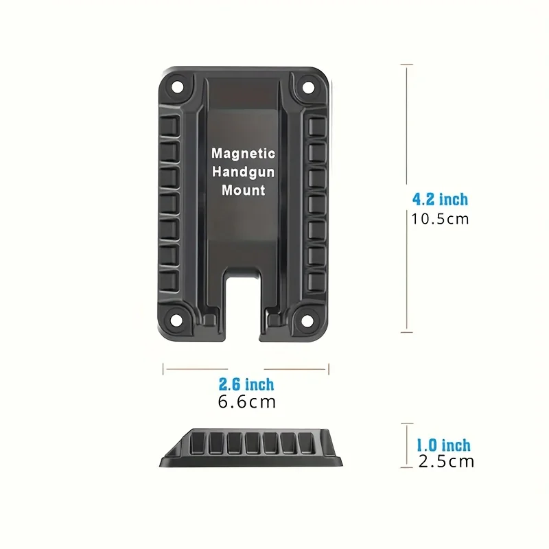 1pc Car Pistol Mount Pistol Fix Quick Draw Gun Holder ABS Magnet Plastic Magnetic Loaded Gun Mount Quick Pull Out Pistol