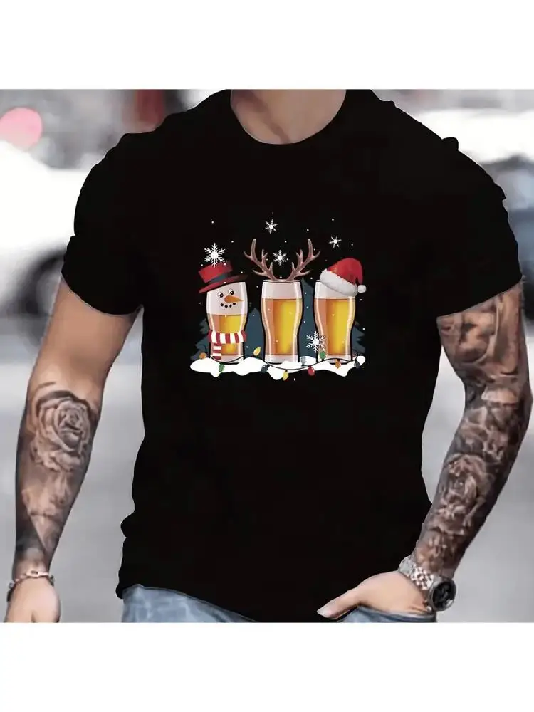 American Shipping 2026 180G Cotton Crew Neck Short Sleeve T-Shirt Christmas Gift Unisex Comfortable Casual Fashion Daily Tees