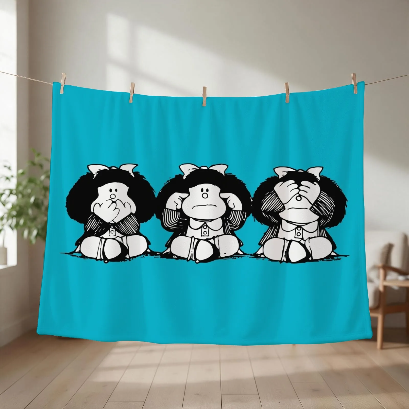New mafalda x Throw Blanket couch cozy soft plush fuzzy picnic outdoor blanket