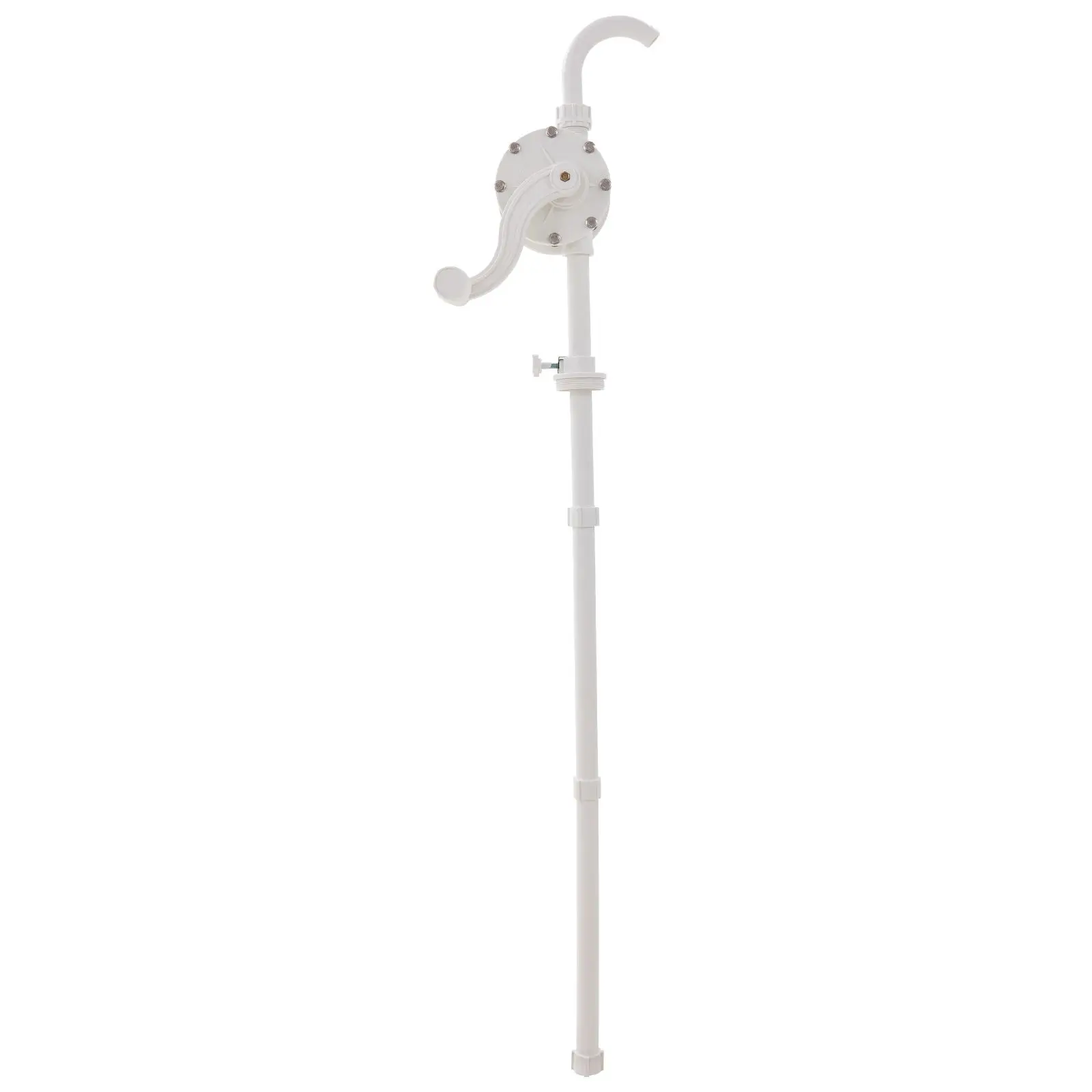 Drum Pump, 6.5 GPM Flow, Rotary Barrel Hand Crank, Fits 5 to 55 Gallon with 3-Section Suction Tube Assembly and Hose, Designed