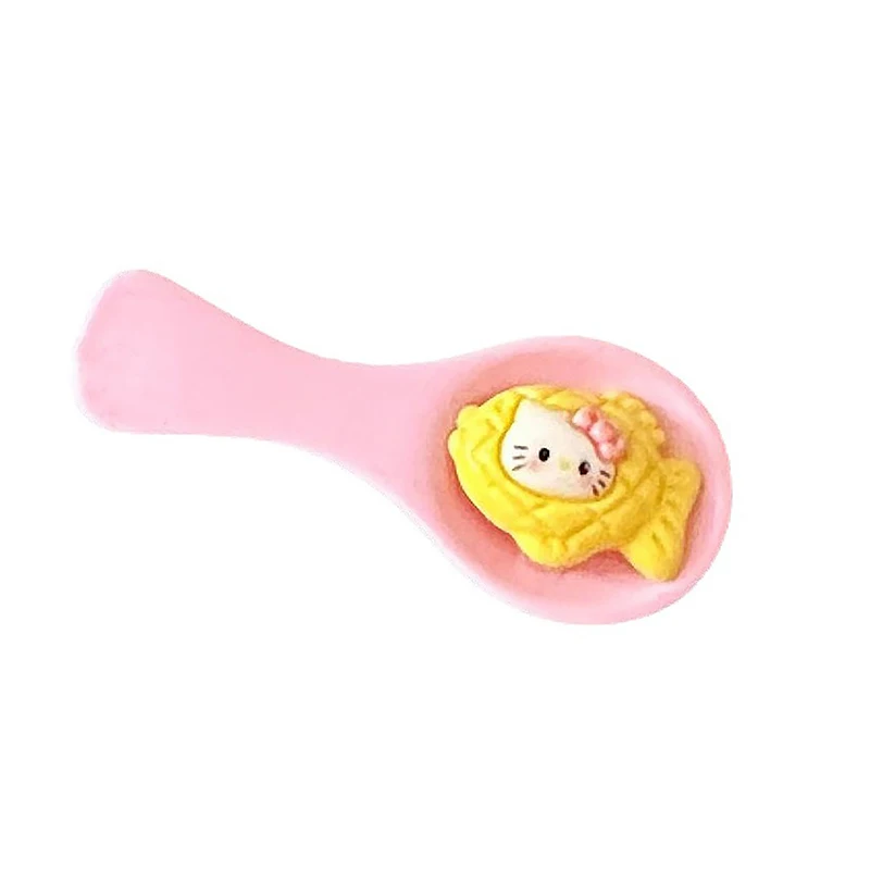 1 Pair Cute Sanrio Cat Pink Spoon Hair Clip Cartoon Sweet Girl Style Duck Mouth Clip Hair Clip Jewelry Hair Accessories