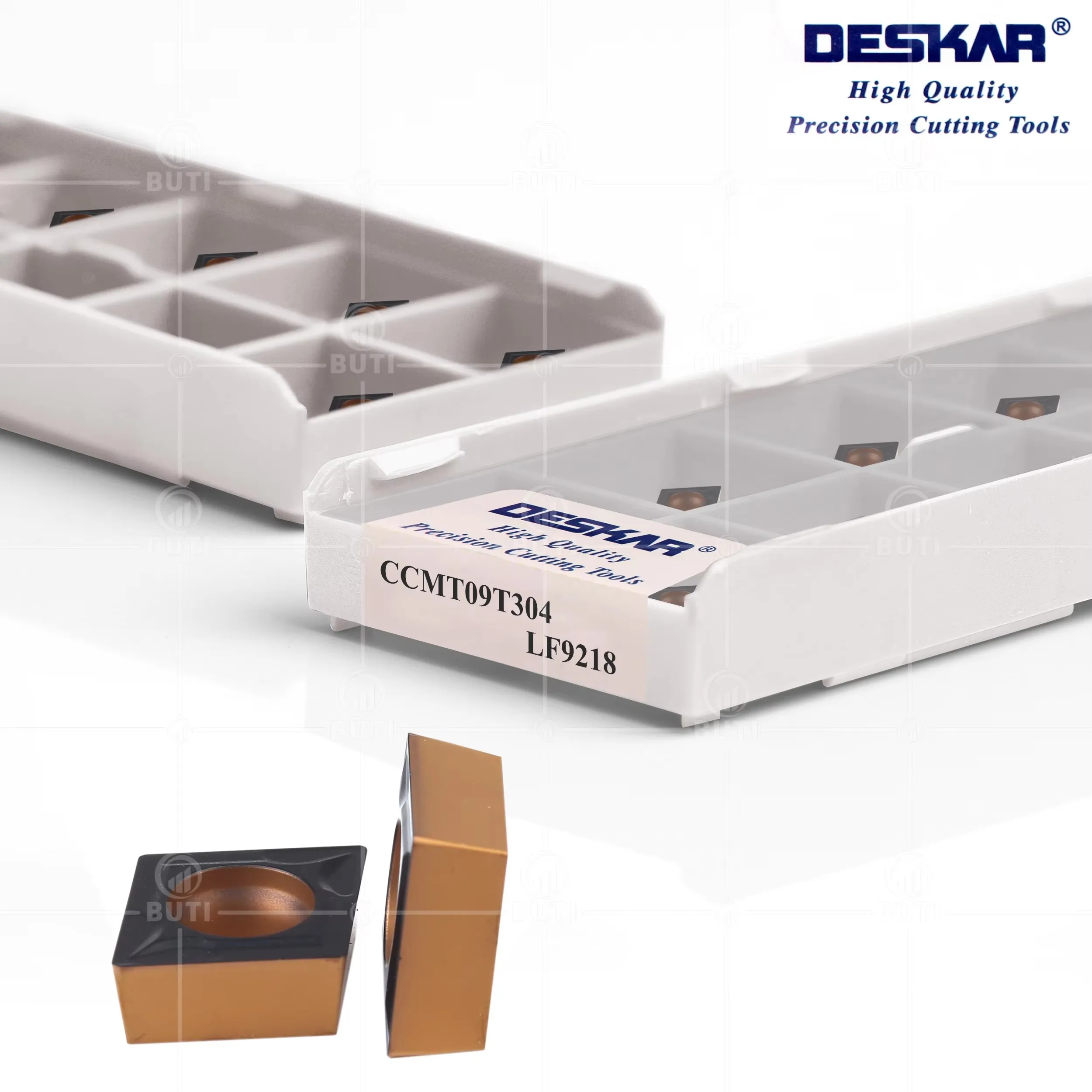 DESKAR 100% CCMT أصلي 060204 / 060208   CCMT09T304 CCMT09T308 LF9218 تحول أداة إدراج مخرطة كربيد قطع الفولاذ المقاوم للصدأ شفرة