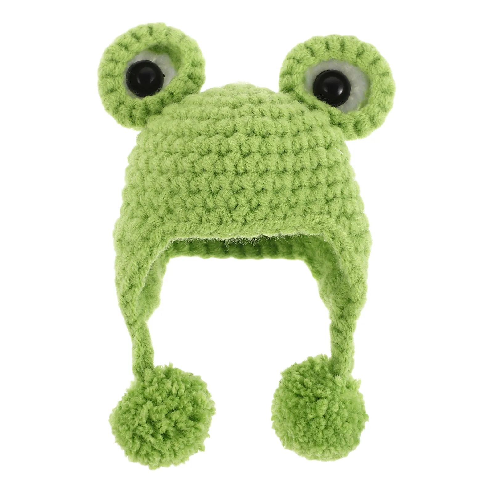 Urocze Mini Wełniane Czapki typu Beanie z Kreskówkowymi Wzorami, Miękkie Dzianinowe Małe Zimowe Czapki do Dekoracji Domku dla Lalek, Akcesoria do Rękodzieła