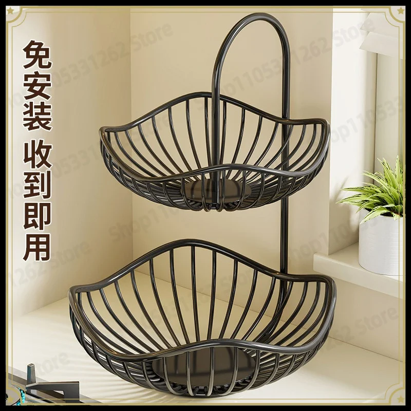 Home Kitchen Desktop Green Onion Placement Shelf Vegetable Storage Basket Living Room Multi-functional Multi-layer Storage Rack