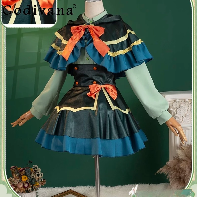 Parrucca del costume cosplay di Halloween Donne adulte Design dell'arco Gonne uniformi Vestito Set di gonne per feste di ruolo di moda femminile