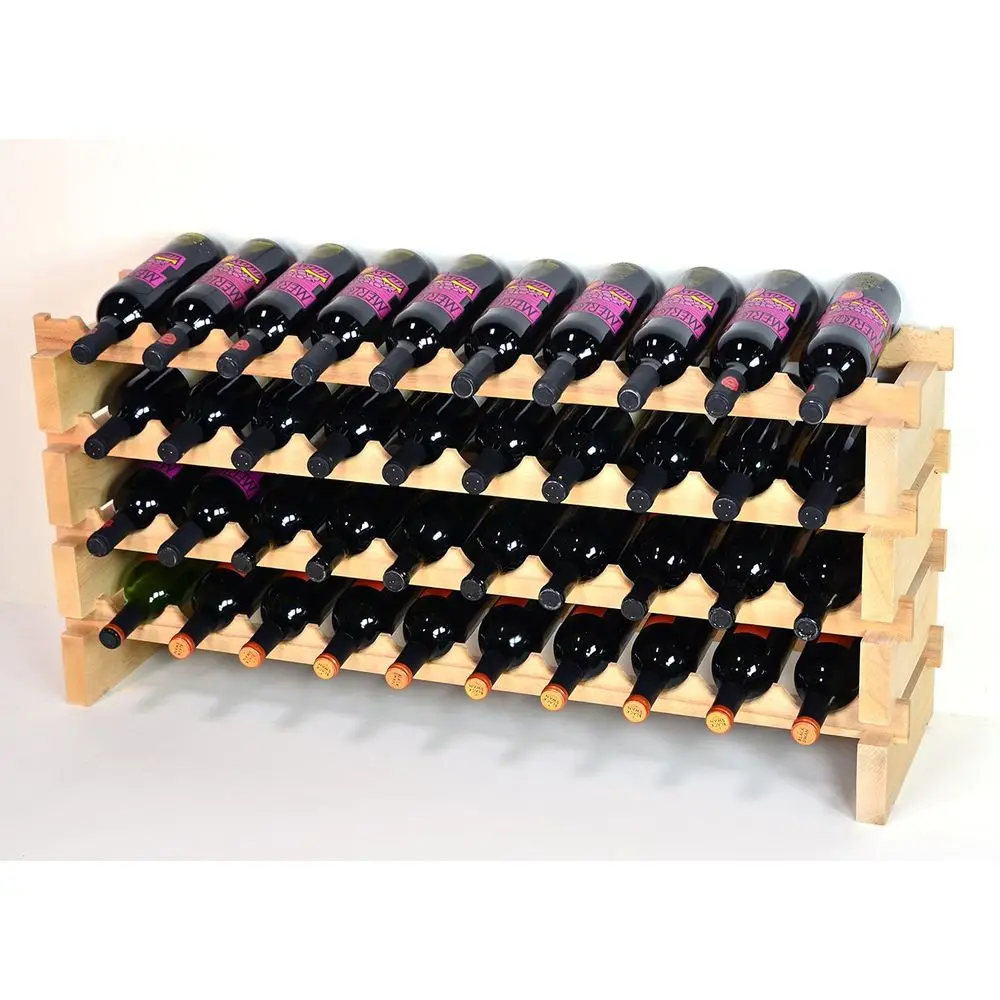 

ular Wine Rack chwood 40-120 Bottle acity 10 Bottles Aup to 12 Rows Newest Improved el (40 Bottles - 4 Rows)