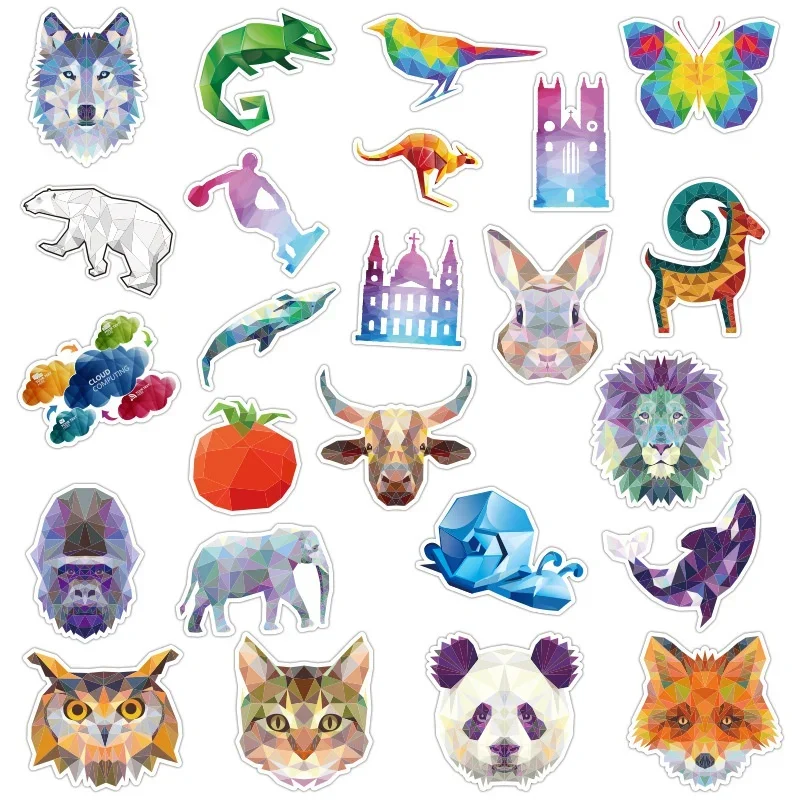 1Set =35PCS Cartoon Animal Doodle Stickers Trolley Case Notebook Scooter Water Cup Refrigerator Stickers Waterproof