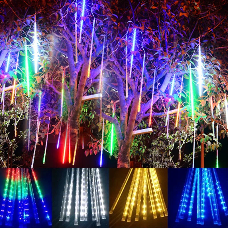 50cm/30cm Solar Led Light Outdoor Meteor Shower Rain Lights Garden Decor Outdoor Street Garland New Year Christmas Decoration