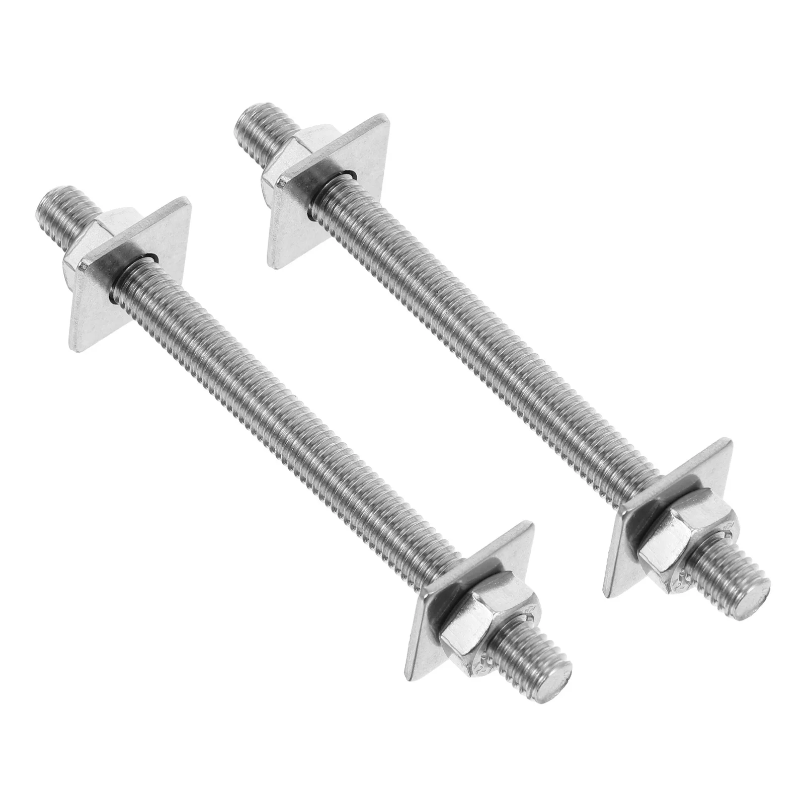 

2 set Stainless Steel Threaded Rod Kit With Nuts Washers For Wall Penetration Heavy Duty Construction Renovation Diy Furniture