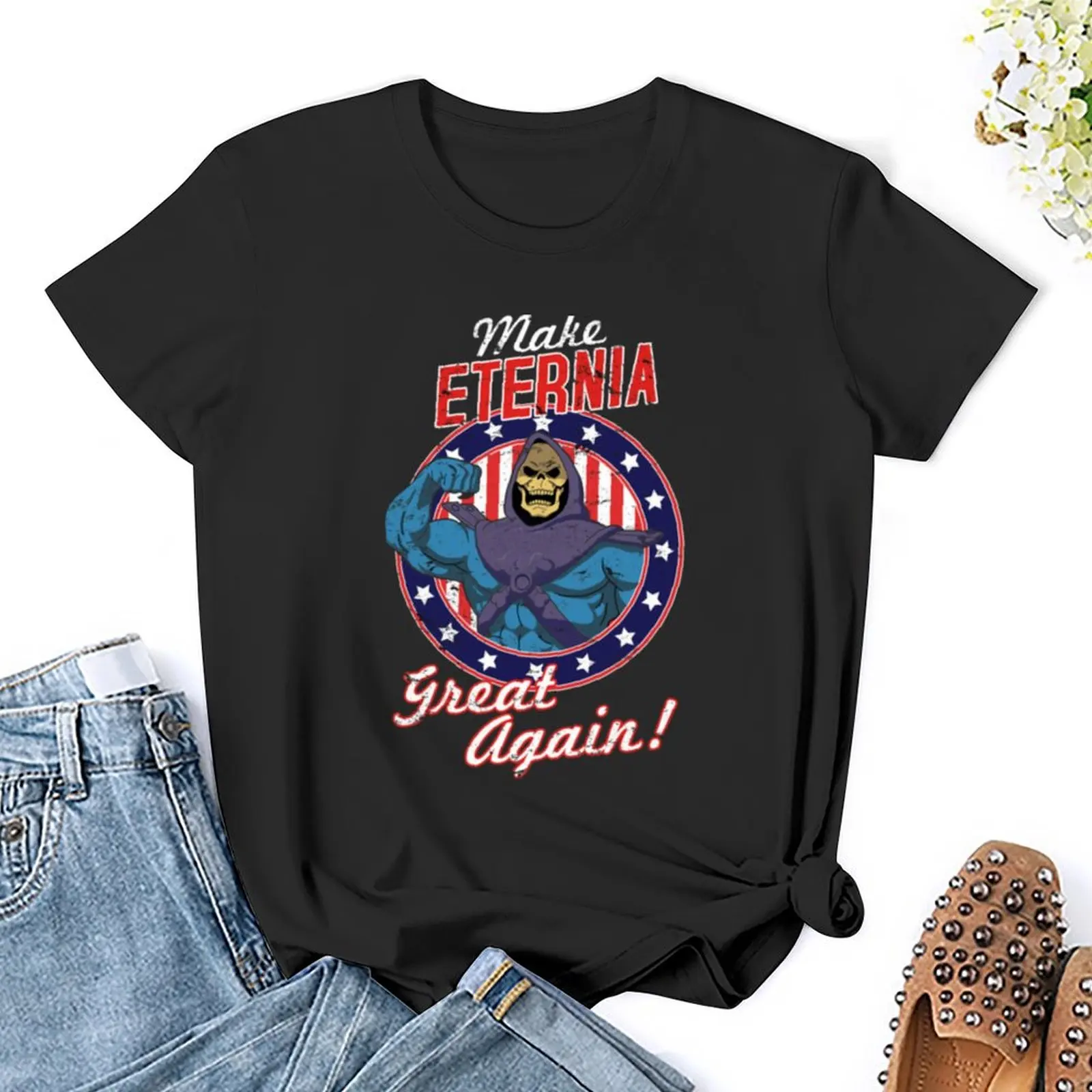 make eternia great again T-Shirt hippie clothes customizeds workout shirts for Women loose fit