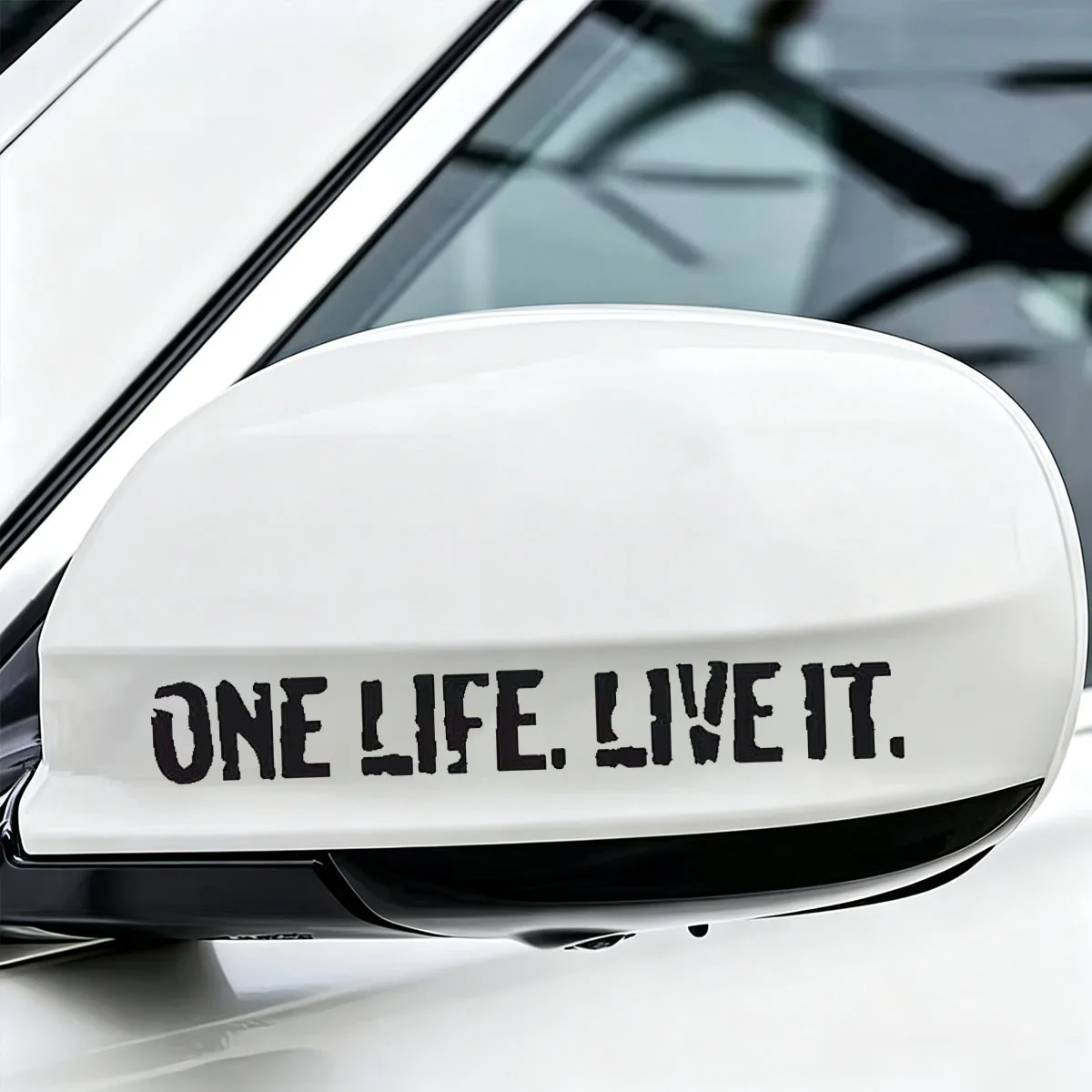 ONE LIFE LIVE IT Car Sticker, Inspirational Text Decal for Auto Window Bumper Laptop, Motivational Positive Vehicle Decor Gift
