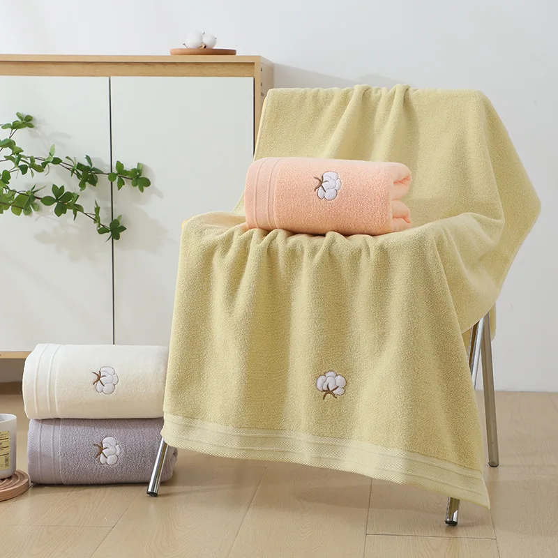 Cotton Thickened Bath Towel Is Soft  Absorbent  and Does Not Shed Hair  The Shower Wrap Is Absorbent  Soft   and Skin Friendly