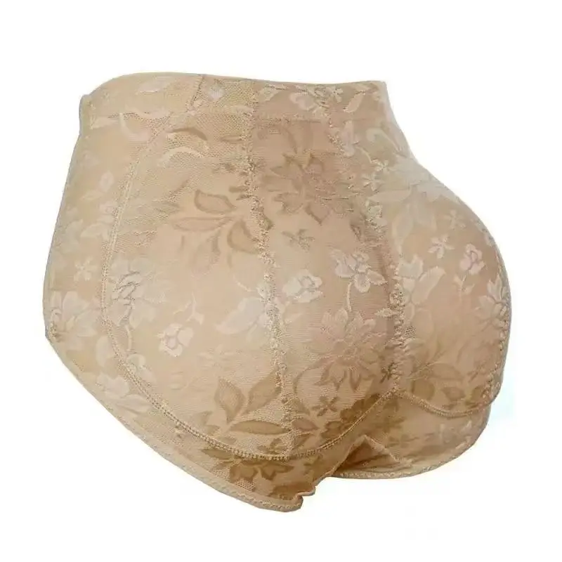 Sous-vêtements sexy rembourrés en dentelle pour femmes, faux fesses, body shaper, taille basse astronomique, sans couture, levage, coton