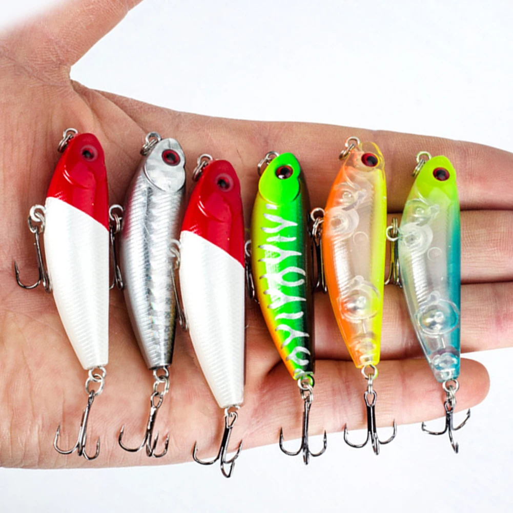

5g Artificial Bait Simulate 3D Eyes Floating Swing Wobbler Crankbait Bionics Crank Lures With Box Freshwater Perch Fishing Lure