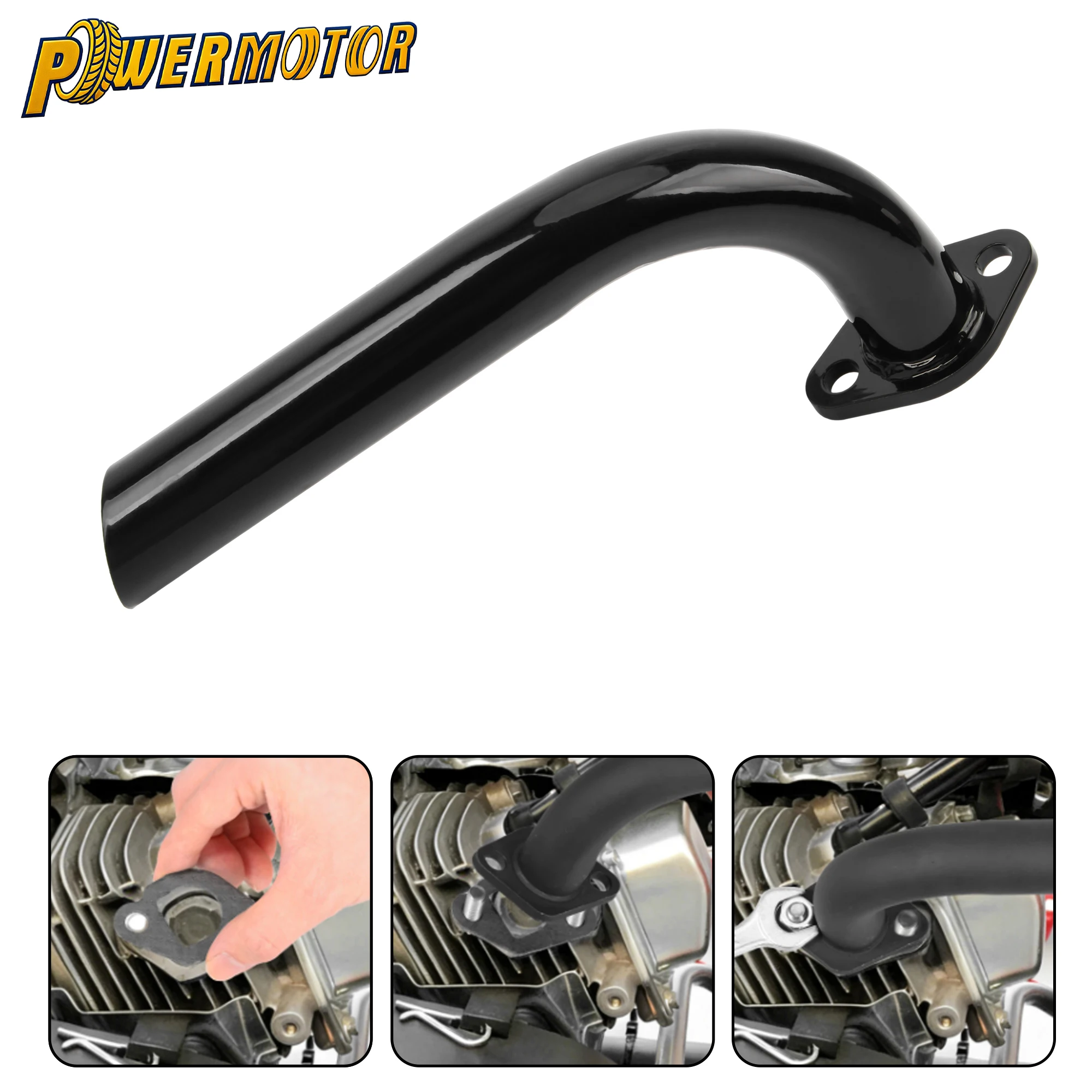 

Motorcycle Kart Mini Bike Exhaust Pipe Kit For Honda Predator 212cc GX160 GX200 DuroMax Engine Modified Exhaust Accessories