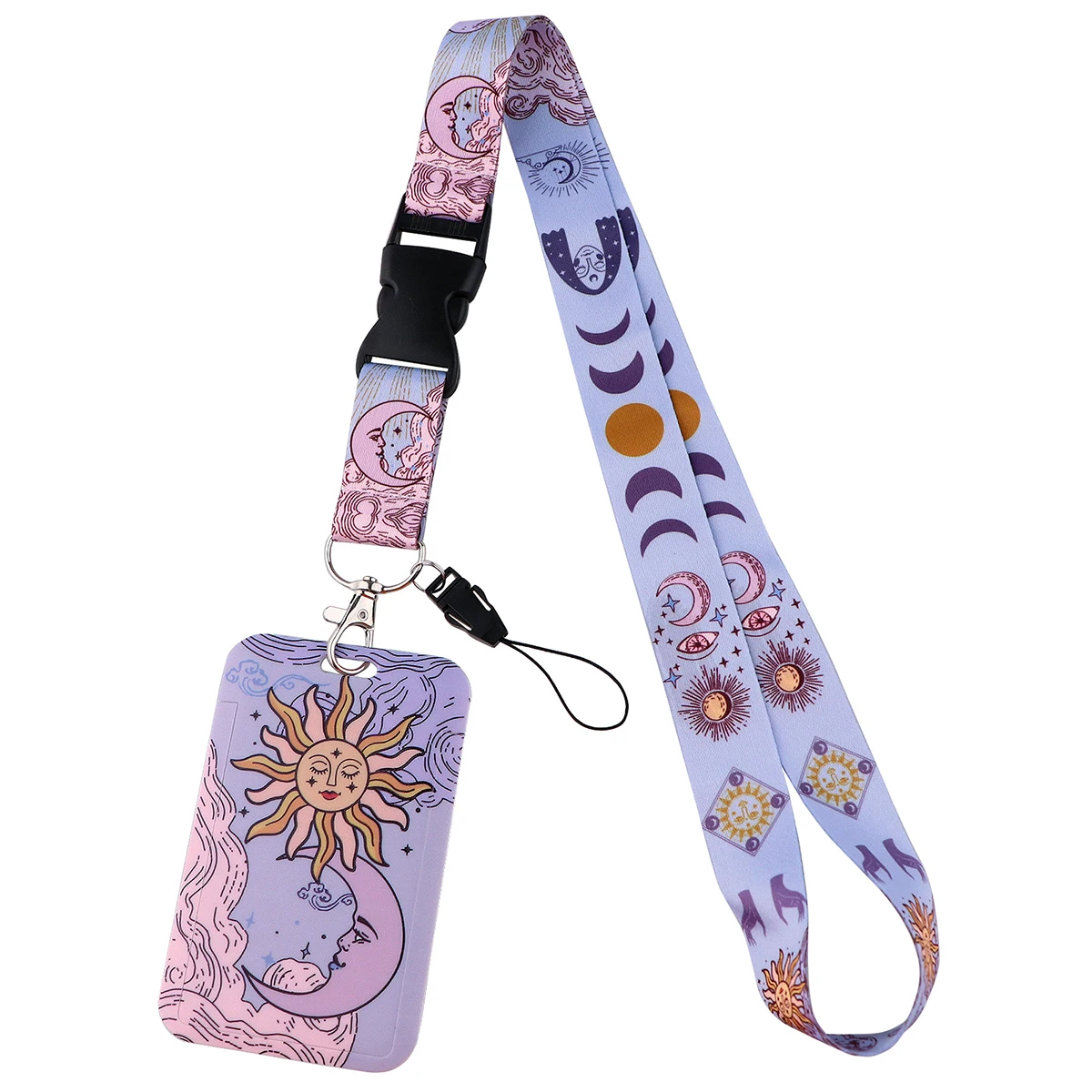 Sun and Moon Buckle Lanyard Vintage Neck Strap for Key ID Card Phone Straps Badge Holder DIY Hanging Rope Neckband Accessories image 5