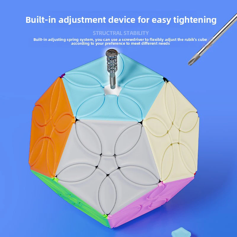 [CubeFun] Shengshou fleurs Megaminx Cube de vitesse magique sans autocollant SENGSO éducatif dodécaèdre 12 faces Puzzle jouets