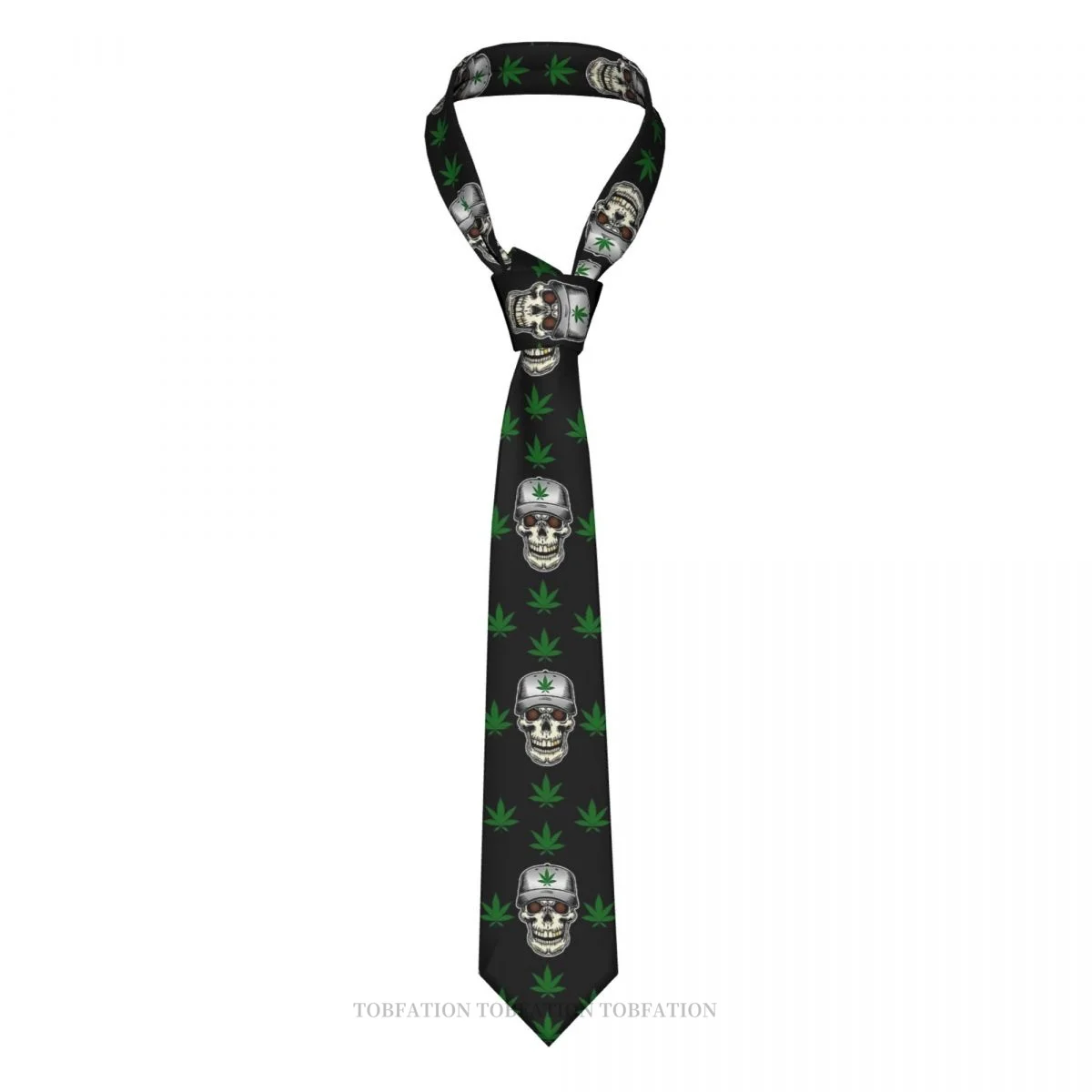 Skull Baseball Player Sugar Skull Classic Men's Printed Polyester 8cm Width Necktie Cosplay Party Accessory