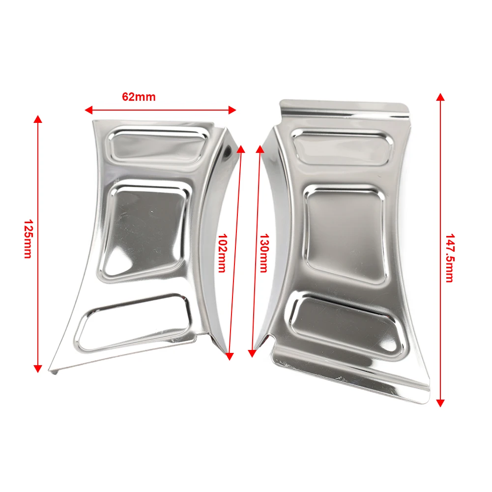 1Pair Chrome Motorcycle Frame Downtube Crossbrace Cover Accent Trim For Harley Davidson Touring 1999-2013